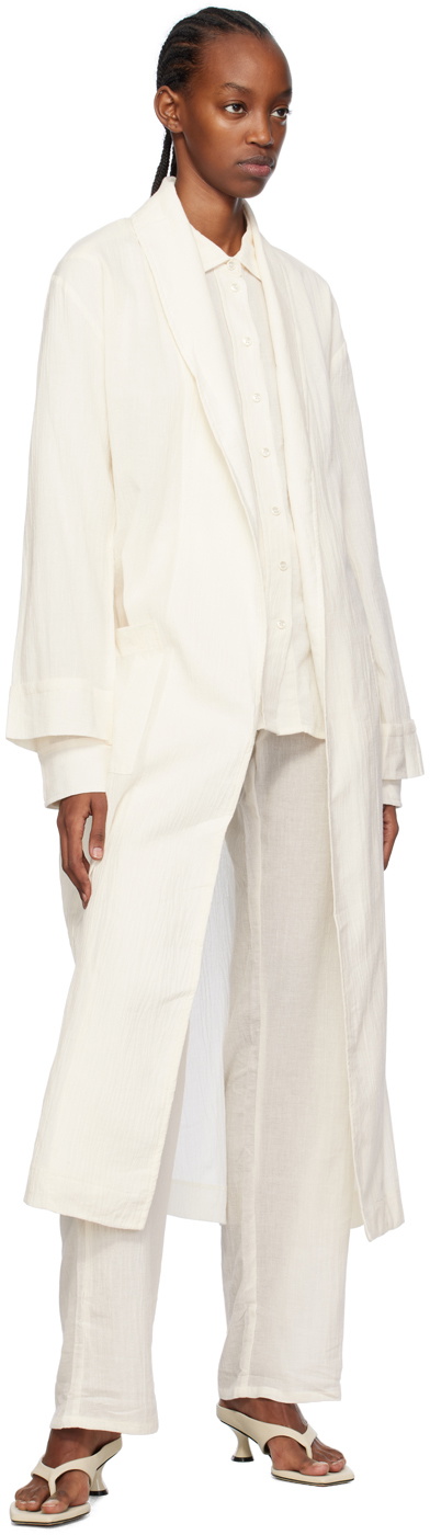 ÉTERNE Off-White Lennon Robe