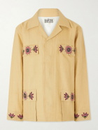 Kartik Research - Jaisalmer Embroidered Linen Jacket - Yellow