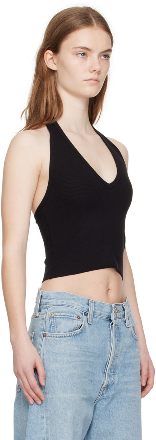 ÉTERNE Black Halter Tank Top