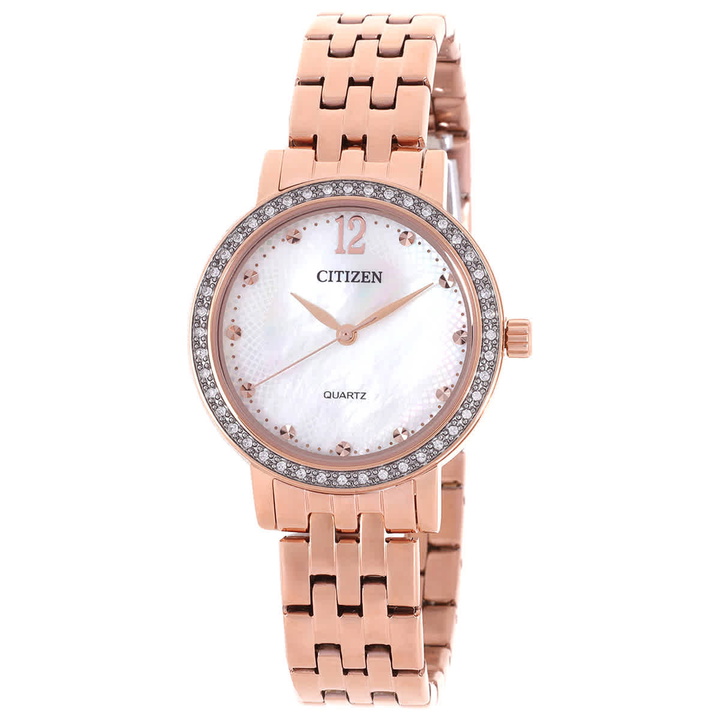 Photo: Citizen Quartz White Mother of Pearl Dial Ladies Watch EL3108-53D