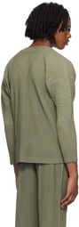 HOMME PLISSÉ ISSEY MIYAKE Green Color Pleats Cardigan