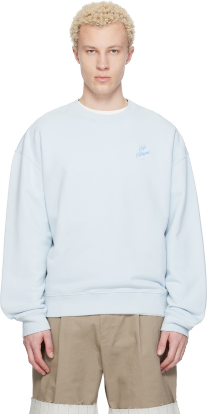 Photo: Maison Kitsuné Blue 'Café Kitsuné' Relax Sweatshirt