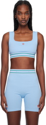 Casablanca Blue Seamless Cropped Tank Top