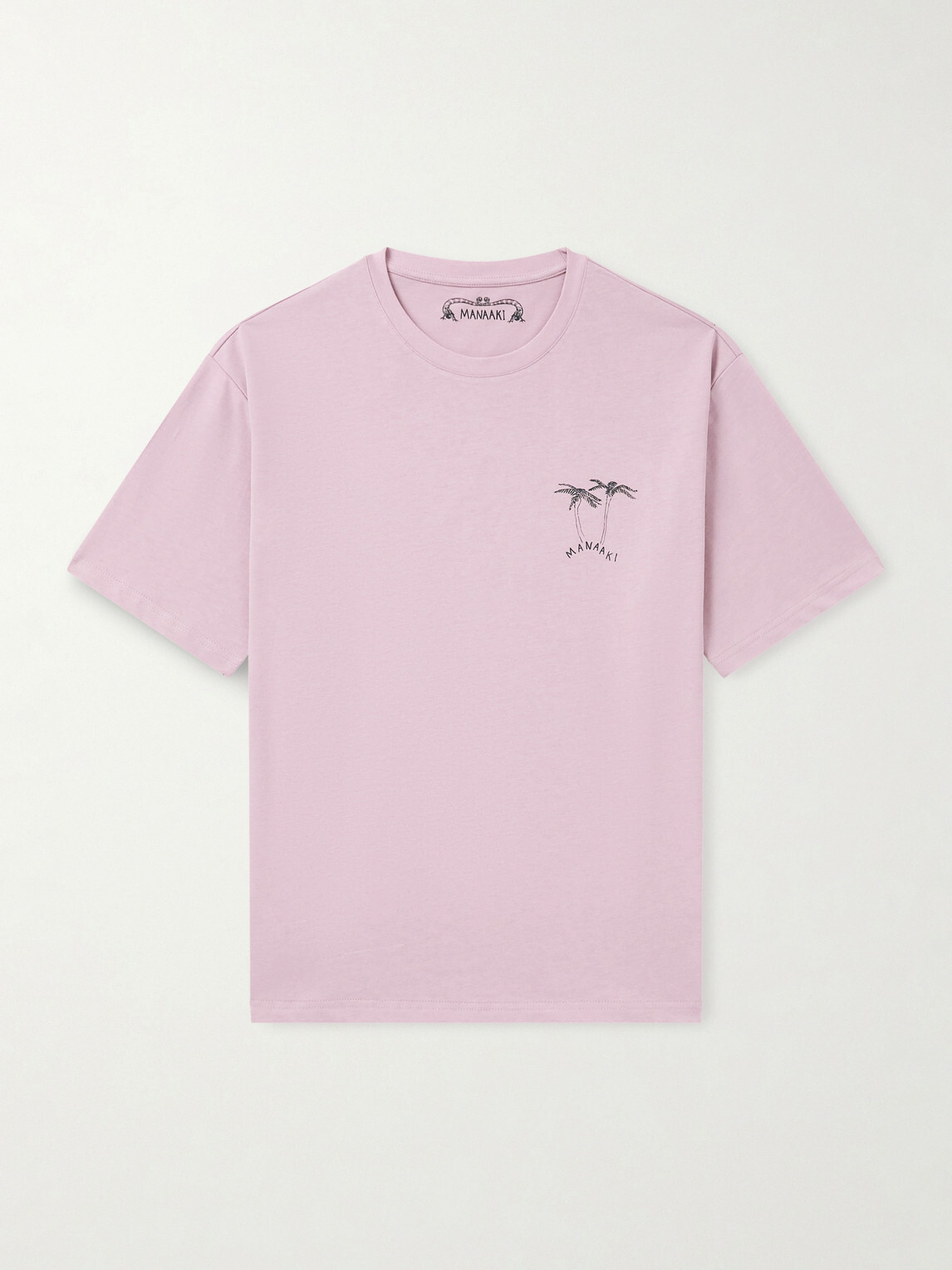 MANAAKI - Logo-Print Organic Cotton-Jersey T-Shirt - Pink