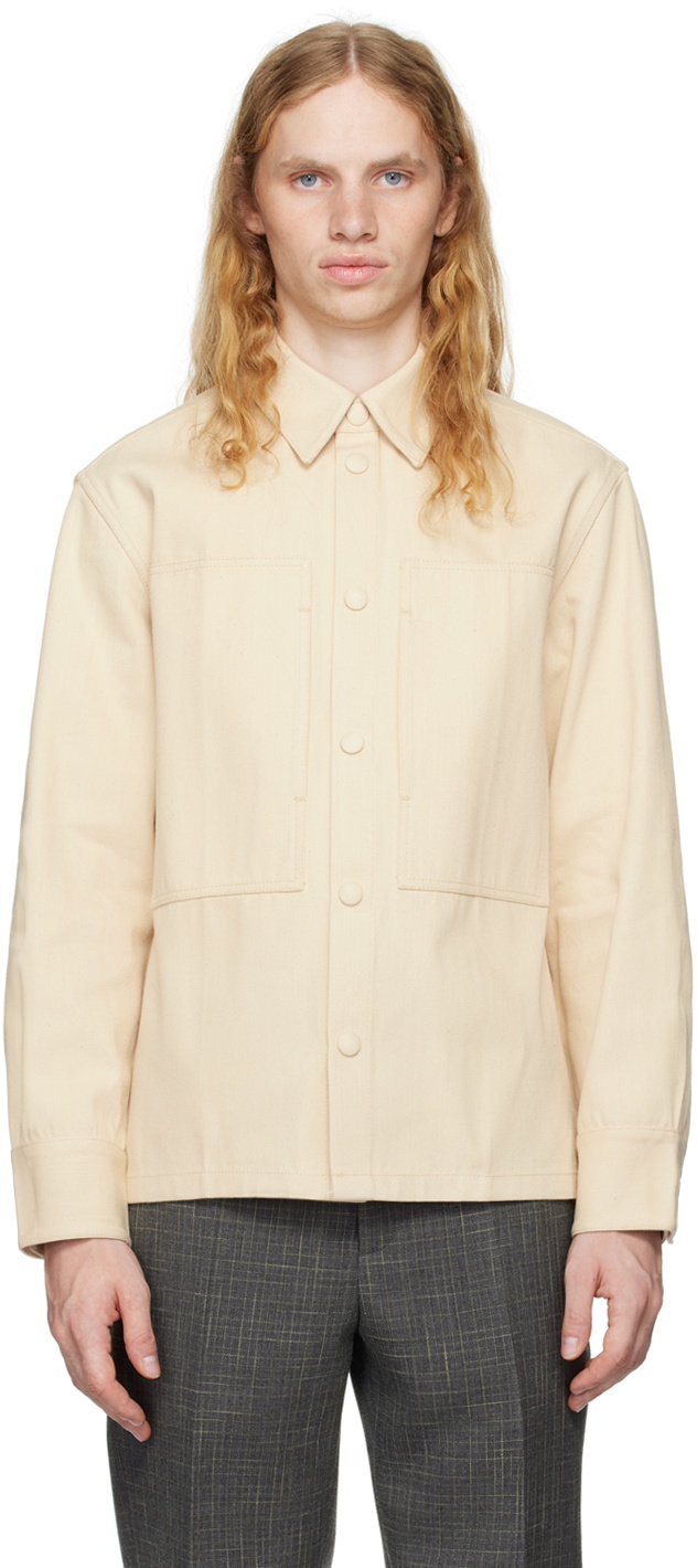 Jil Sander Beige Sea Island Denim Jacket