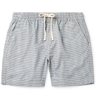 J.Crew - Dock Striped Cotton-Chambray Drawstring Shorts - Light blue