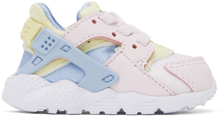 Photo: Nike Baby Pink & Blue Huarache Run Sneakers