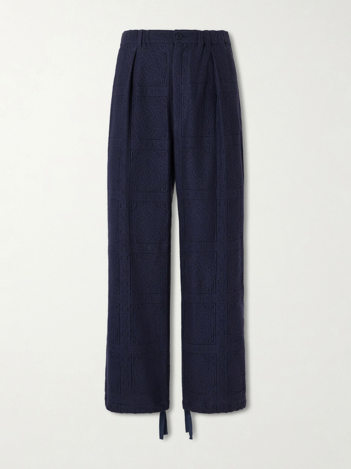 Blue Blue Japan - Straight-Leg Cotton-Blend Suit Trousers - Blue