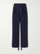 Blue Blue Japan - Straight-Leg Cotton-Blend Suit Trousers - Blue