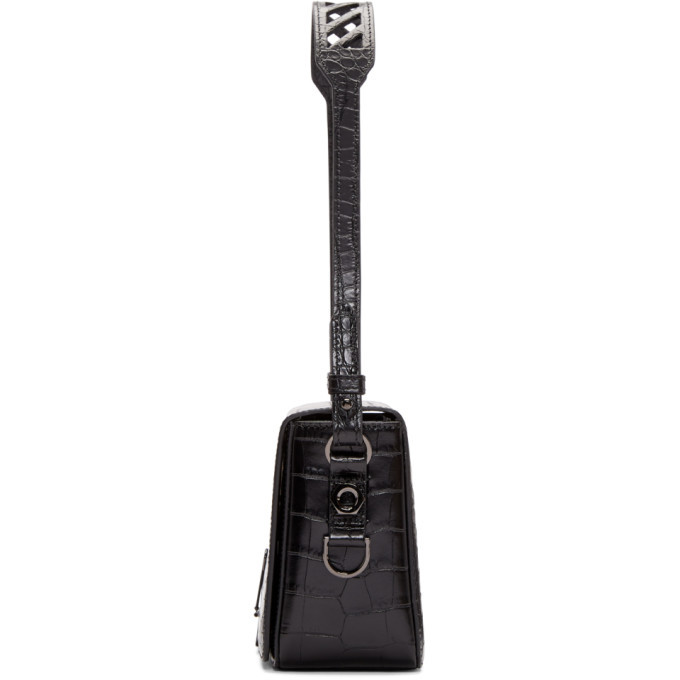 Off-White Black Croc Flap Bag Off-White