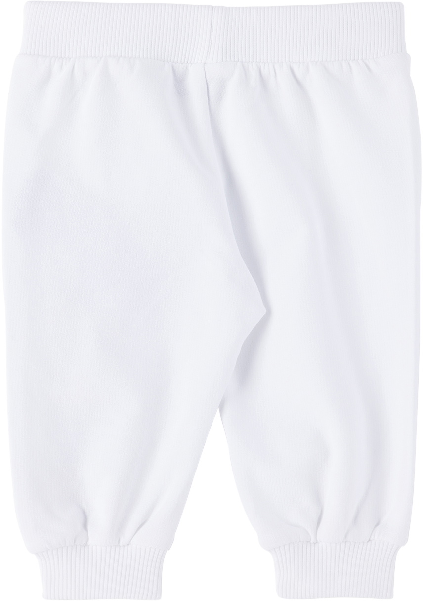 Moschino Baby White Printed Sweatpants