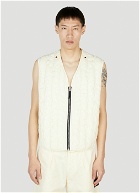Stone Island Shadow Project - Quilted Vest in Cream