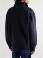 Bellerose - Faber Cotton-Jersey Half-Zip Sweatshirt - Blue