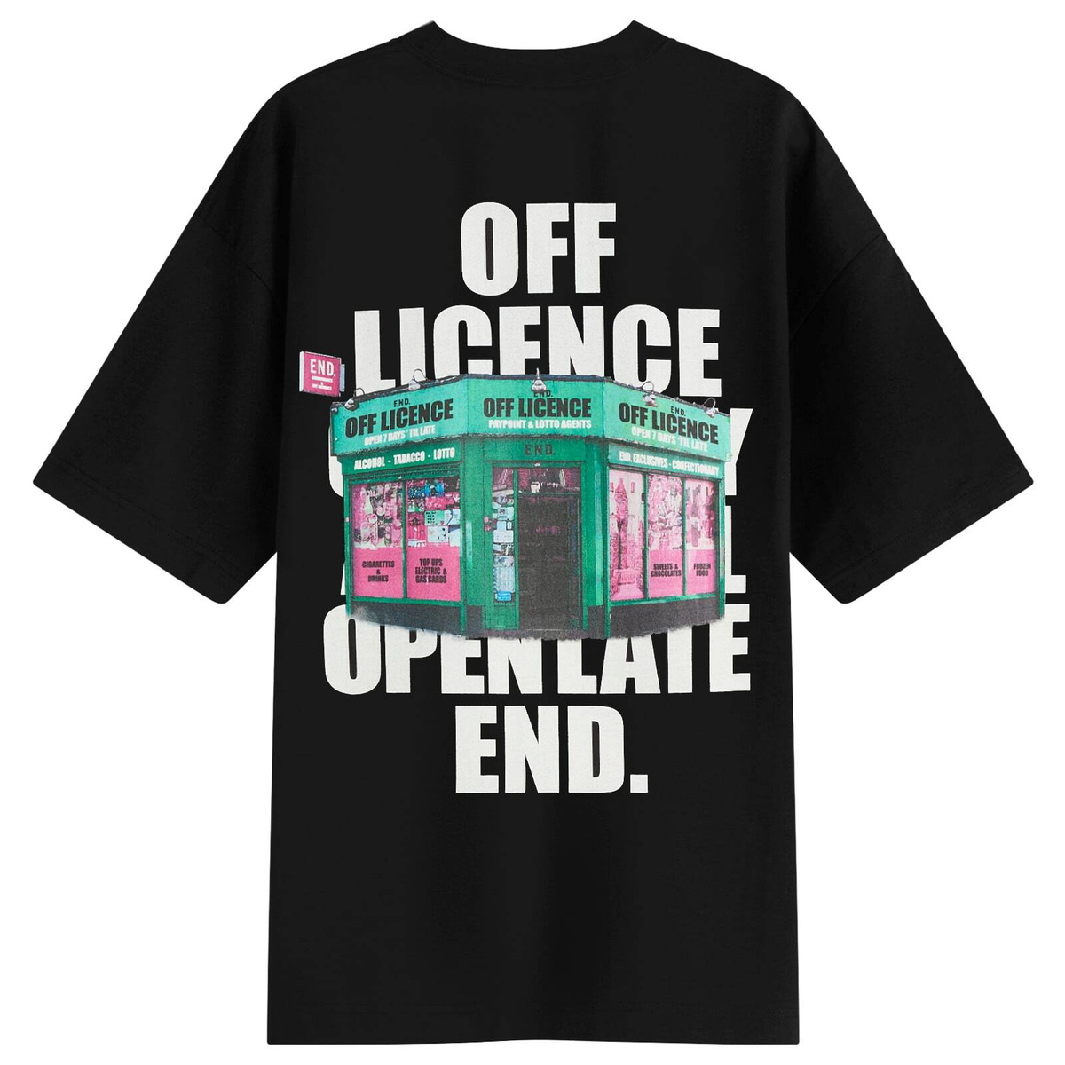 END. Open 'til Late T-Shirt in Black