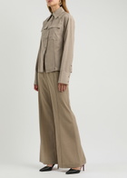 Clea Aiden Wool-blend Shirt Taupe