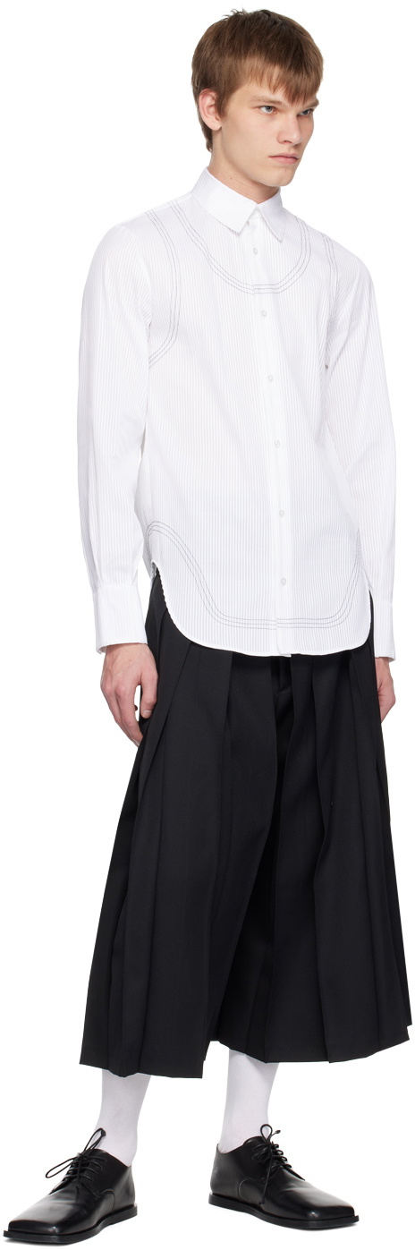 Steven Passaro SSENSE Exclusive Black Pleated Culotte Trousers