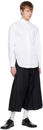 Steven Passaro SSENSE Exclusive Black Pleated Culotte Trousers