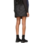 Sacai Black Quilted Nylon Wrap Miniskirt