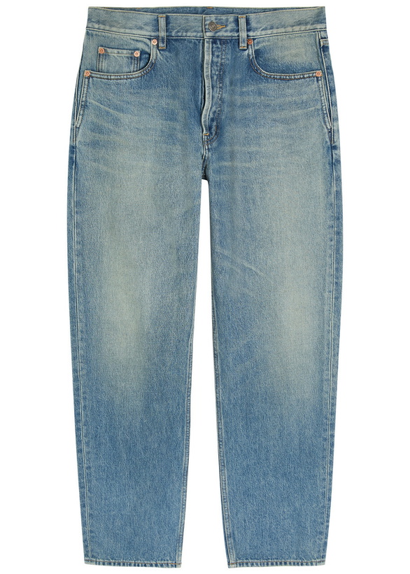 Photo: Saint Laurent Tapered-leg Denim Jeans Indigo