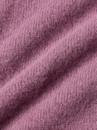 Corridor - Baby Alpaca-Blend Polo Sweater - Purple