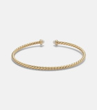 David Yurman Cablespira® Flex Micro 18kt gold cuff bracelet with pearls
