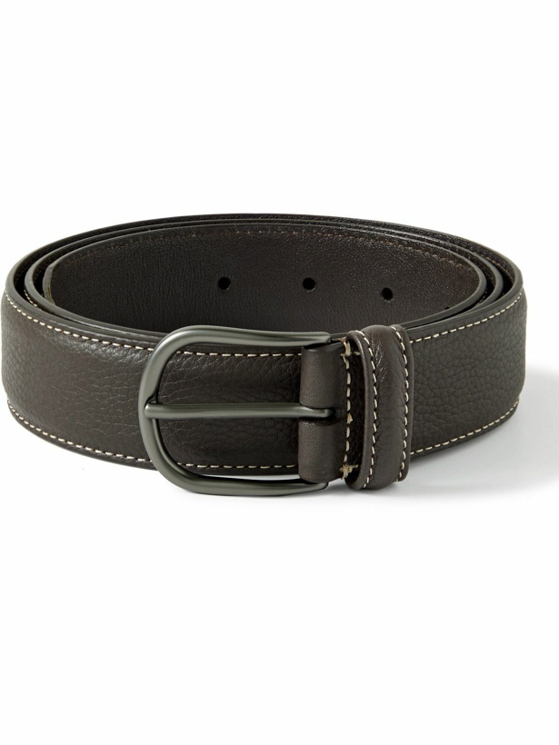 Photo: Anderson's - 3.5cm Full-Grain Leather Belt - Brown