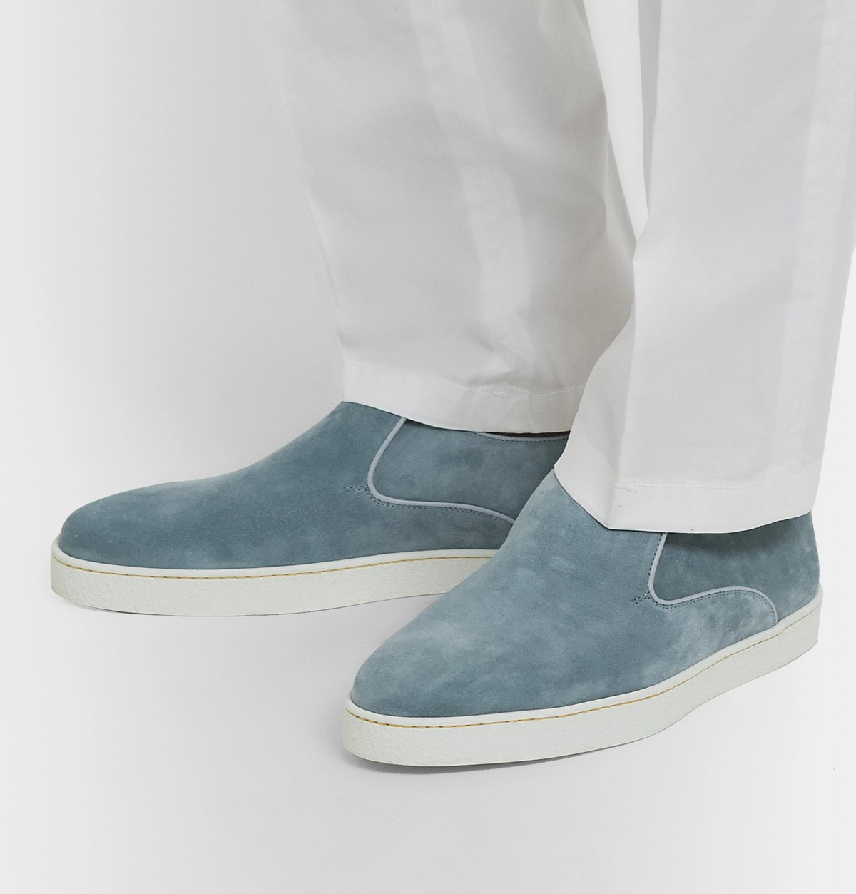 John Lobb - Haven Suede Slip-On Sneakers - Blue John Lobb