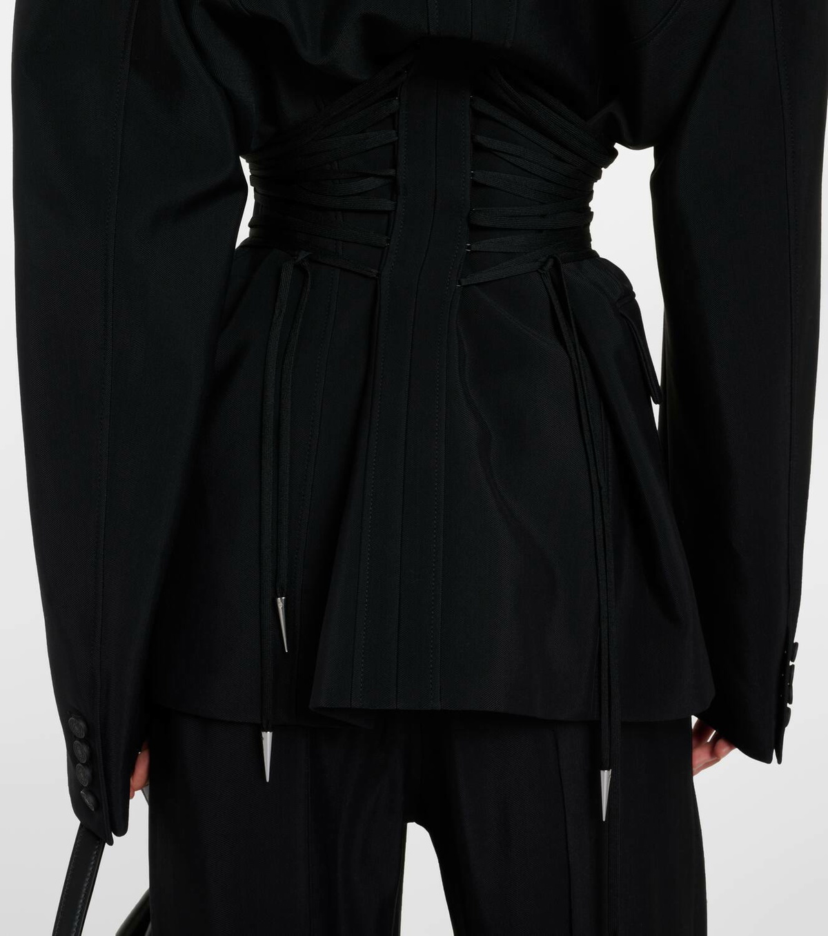Mugler Lace-up single-breasted blazer Mugler