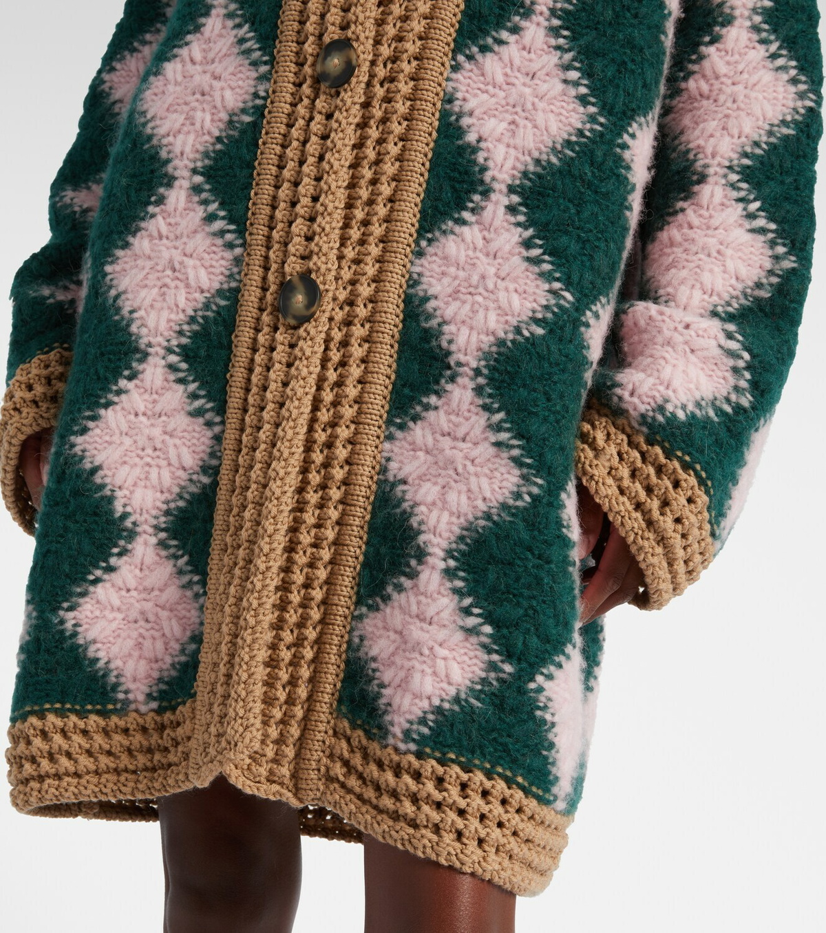 La DoubleJ Crochet wool-blend cardigan