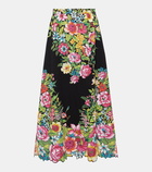 Etro Floral cotton maxi skirt