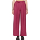 Eckhaus Latta Pink Pleated Wool Trousers