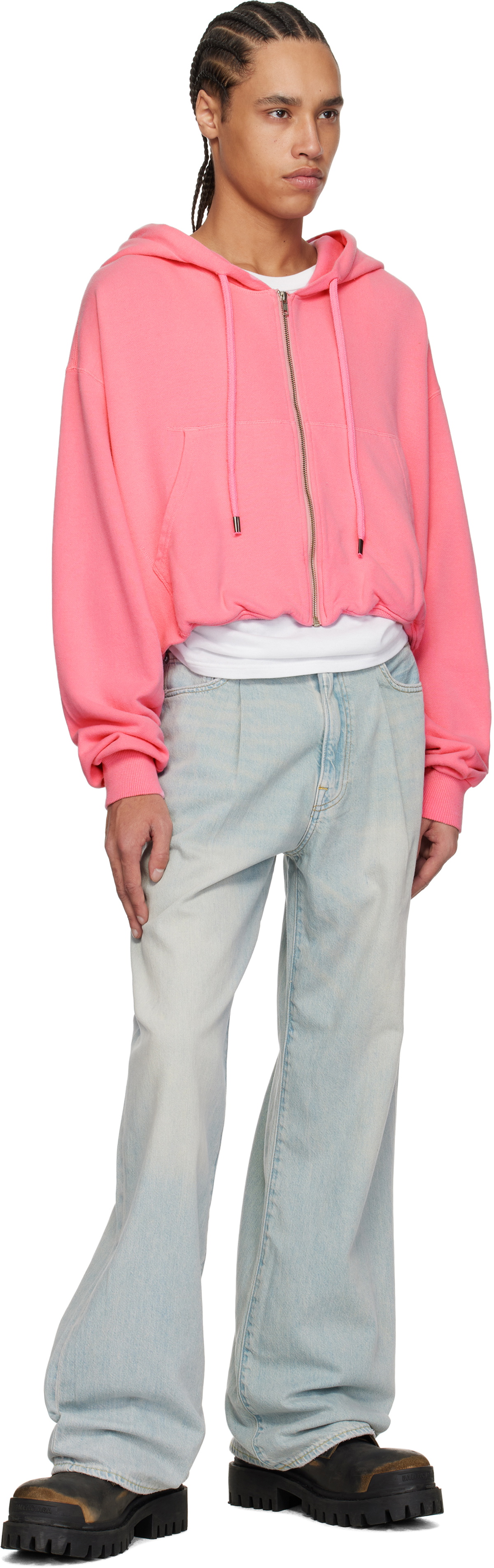 R13 Pink Balloon Zip-Up Hoodie