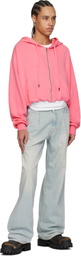 R13 Pink Balloon Zip-Up Hoodie