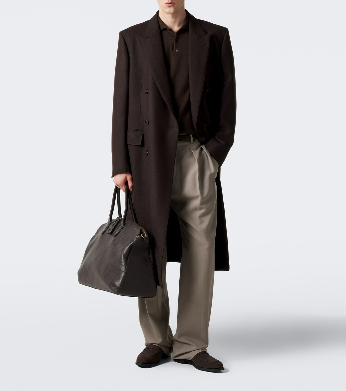 Borsalino Weekend leather duffel bag