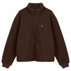 Dime Men's Polar Fleece Sherpa Zip Jacket in Brown