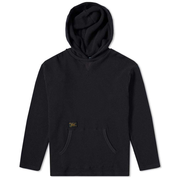 Photo: WTAPS Long Sleeve Hooded Waffle Tee Black