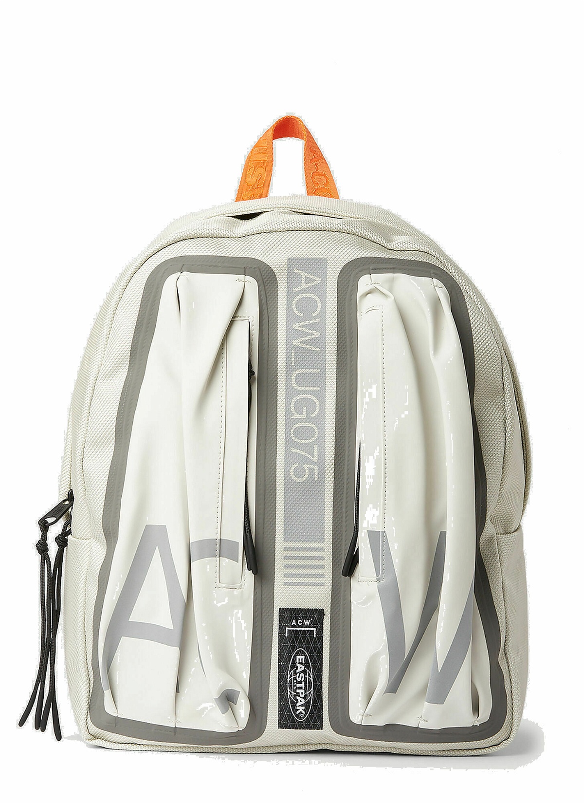 Photo: A-COLD-WALL* x Eastpak - Logo Print Backpack in Cream