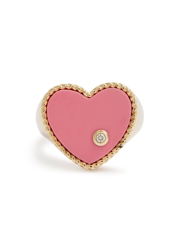 Photo: Yvonne Leon Chevalière Coeur 9kt Gold Ring