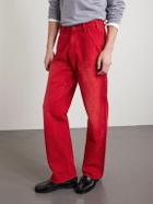 Cherry Los Angeles - Wide-Leg Cotton-Canvas Trousers - Red