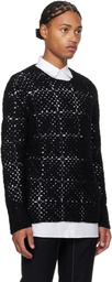 Black Comme des Garçons Black Crochet Sweater