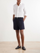 Thom Sweeney - Linen Straight Point Collar Shirt - Neutrals
