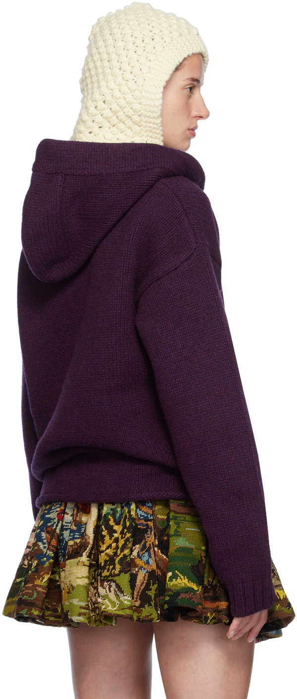 JW Anderson Purple Anchor Logo Hoodie