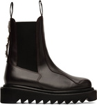 Toga Pulla SSENSE Exclusive Brown Platform Chelsea Boots