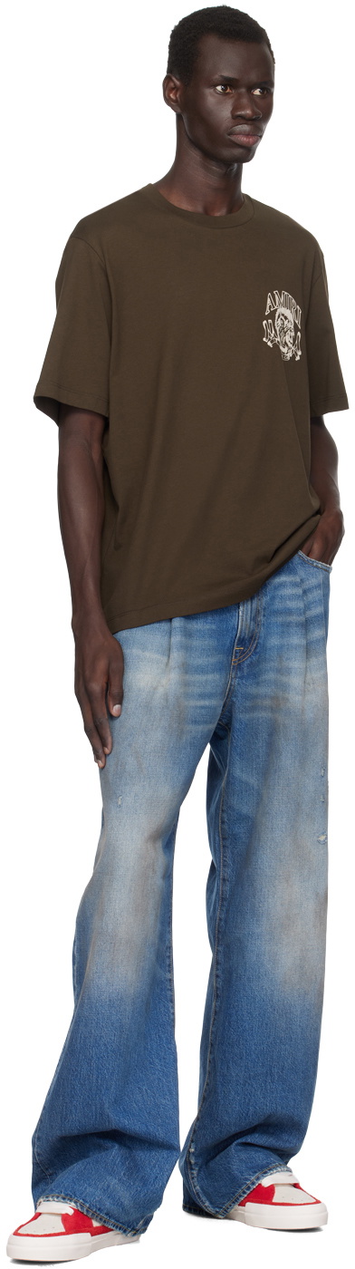 AMIRI Brown Lion Outline T-shirt Amiri