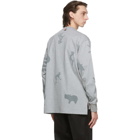 Thom Browne Grey Jersey 4-Bar Icon Print Long Sleeve T-Shirt