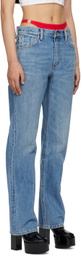 Alexander Wang Blue Bikini Layer Jeans