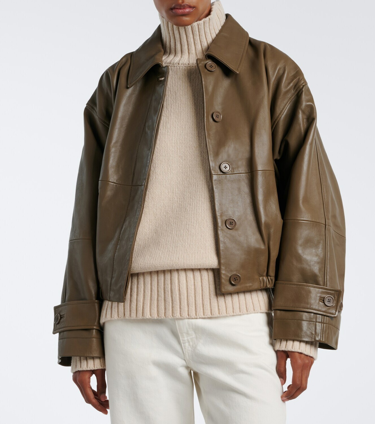 Róhe Leather blouson jacket