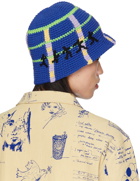 KidSuper Blue Running Man Crochet Hat