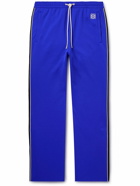 LOEWE - Logo-Embroidered Striped Tech-Jersey Track Pants - Blue