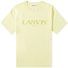 Lanvin Men's Tonal Embroidered Logo T-Shirt in Lemon